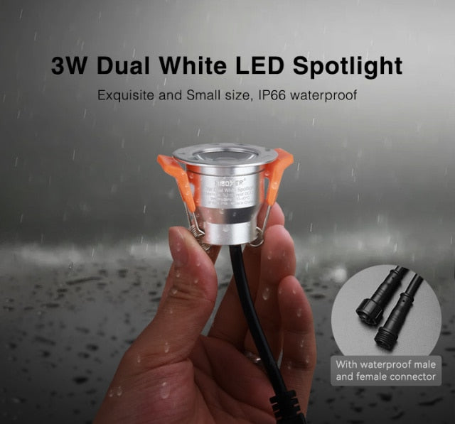 Miboxer 12V 3W Mini Single Color CCT RGB RGBW Dimmable  LED Waterproof Spot Light Cabinet Lamp Wardrobe Showcase  Downlight