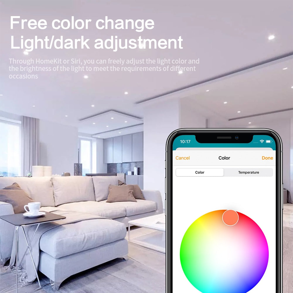 Benexmart Zigbee Tuya LED Dimmable Downlight for Ceiling Round Recessed Lamp Alexa Google Home Work with Homekit via ZMHK-01 Hub