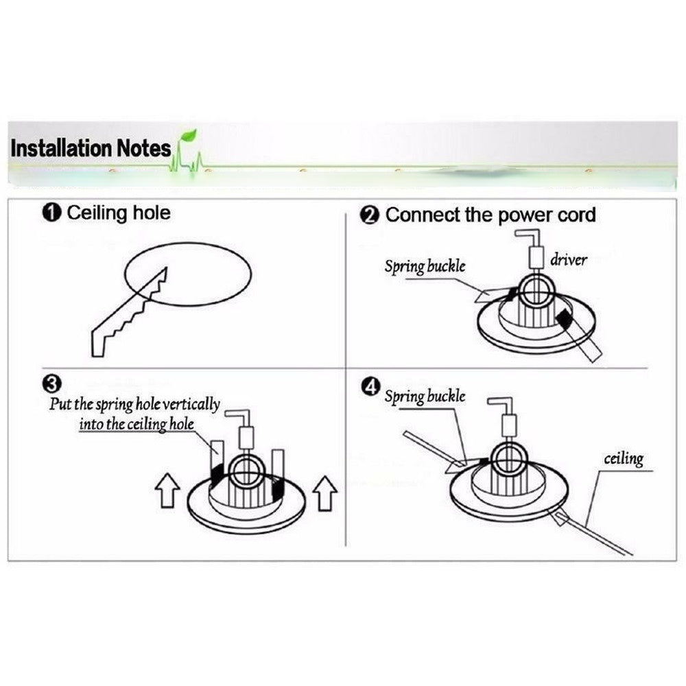 Dimmable LED Downlight 3color Recessed 10 PCS Led Ceiling Light Spotlight 85-265V Kitchen Bathroom Lights 5W