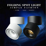 Surface Mounted 15W 20W COB LED Dimmable Adjustable Recessed Ceiling Lamps Indoor Spot Downlights Black/White Body Free Shipping