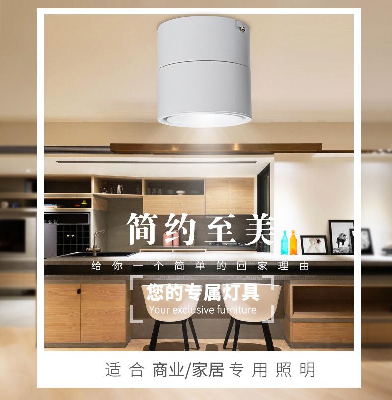 Surface Mounted 15W 20W COB LED Dimmable Adjustable Recessed Ceiling Lamps Indoor Spot Downlights Black/White Body Free Shipping