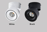 Surface Mounted 15W 20W COB LED Dimmable Adjustable Recessed Ceiling Lamps Indoor Spot Downlights Black/White Body Free Shipping