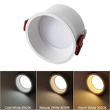 Anti-Glare LED Downlight Recessed 5W 7W 10W LED Spot Light Ceiling Lamp AC85-265V Bedroom Cafe Indoor Decoration LED Light D30