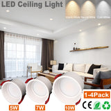 Anti-Glare LED Downlight Recessed 5W 7W 10W LED Spot Light Ceiling Lamp AC85-265V Bedroom Cafe Indoor Decoration LED Light D30