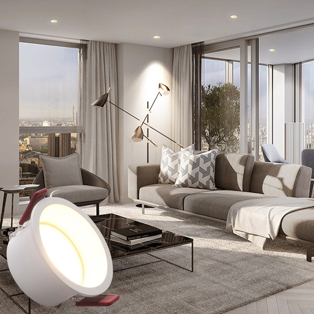 Anti-Glare LED Downlight Recessed 5W 7W 10W LED Spot Light Ceiling Lamp AC85-265V Bedroom Cafe Indoor Decoration LED Light D30