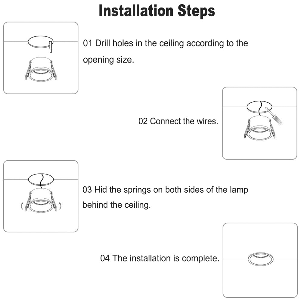 Anti-Glare LED Downlight Recessed 5W 7W 10W LED Spot Light Ceiling Lamp AC85-265V Bedroom Cafe Indoor Decoration LED Light D30