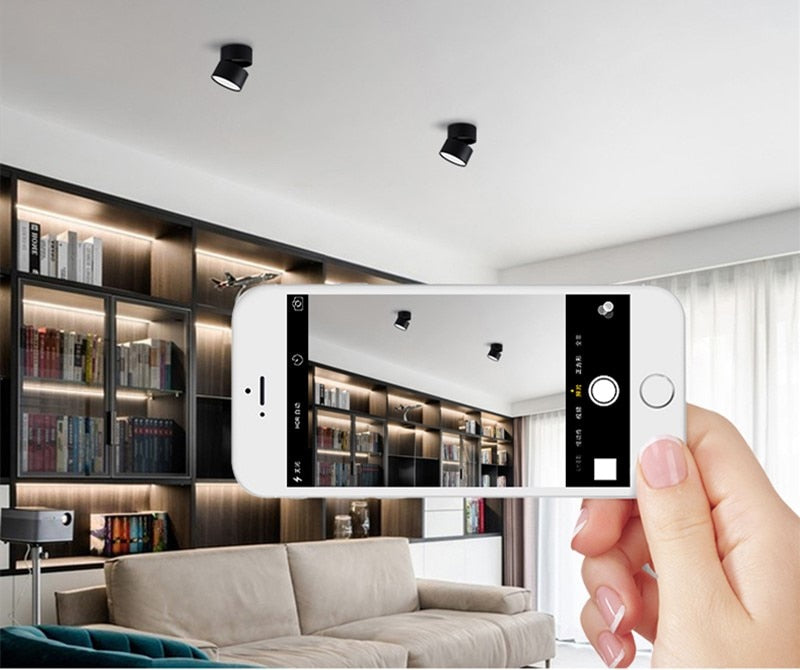 Dimmable Folding Rotating 350° LED Downlights 7W/10W/15W/18W COB LED Ceiling Spot Lights AC85~265V LED Wall Lamps Indoor Lighting