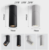 LED Rotating Surface Mounted Downlights 7W 9W 12W COB LED Ceiling Spot Lights AC90-220V LED Wall Lamp Indoor Lighting