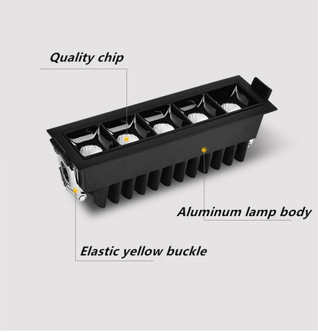 Dimmable LED Downlight Spot Light Indoor Recessed Lighting Linear bar Laser Blade Ceiling Line Lamp 2W/4W/6W/10W/20W/30W 