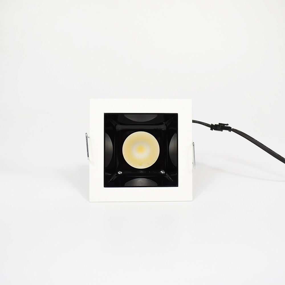Square Black Anti-dazzling Screen 10W 12W Downlight Spot LED 15 Beam Interior Lighting Perfect for Home Office