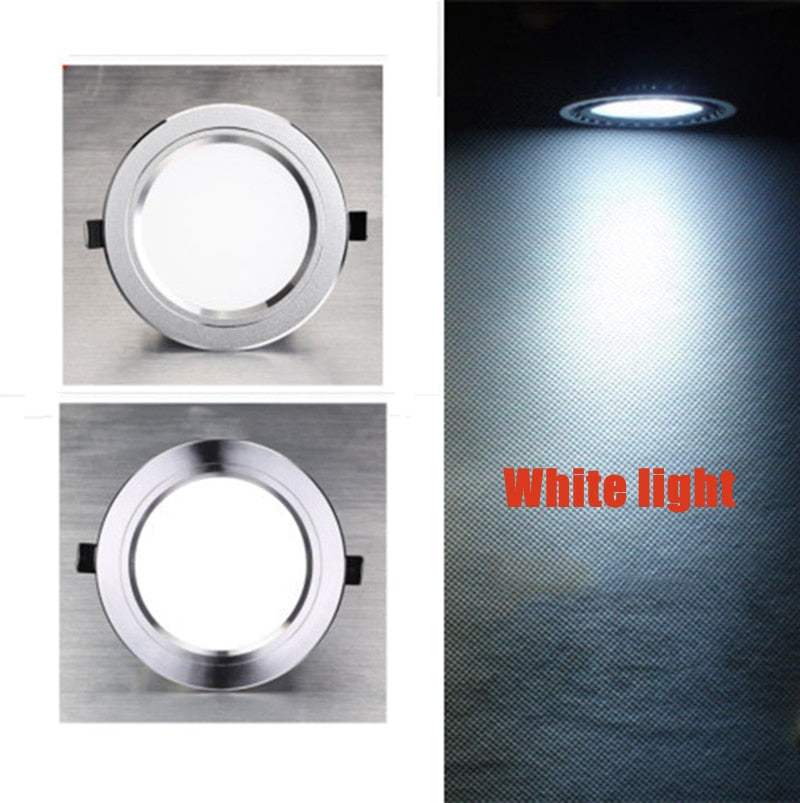 LED Downlight 3W 5W 7W 9W 12W 15W 18W 24W Round Concave Lamp 85V~260V LED Bulb Bedroom Kitchen LED Lights