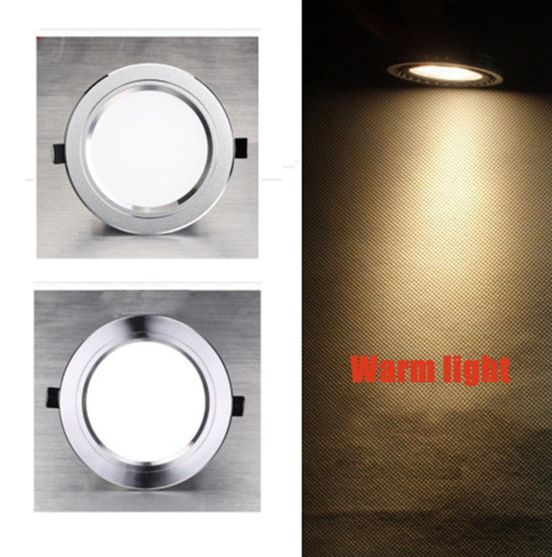 LED Downlight 3W 5W 7W 9W 12W 15W 18W 24W Round Concave Lamp 85V~260V LED Bulb Bedroom Kitchen LED Lights