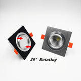 Square Recessed Dimmable COB LED Downlights 7W 9W 12W LED Ceiling Spot Lights AC85-265V LED Ceiling Lamps Indoor Lighting