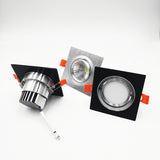 Square Recessed Dimmable COB LED Downlights 7W 9W 12W LED Ceiling Spot Lights AC85-265V LED Ceiling Lamps Indoor Lighting