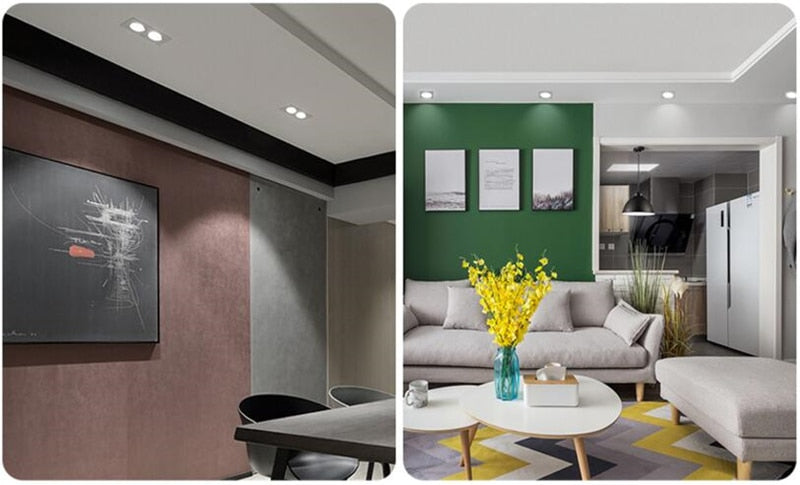 Square Recessed Dimmable COB LED Downlights 7W 9W 12W LED Ceiling Spot Lights AC85-265V LED Ceiling Lamps Indoor Lighting