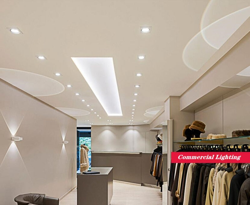 Square Recessed Dimmable COB LED Downlights 7W 9W 12W LED Ceiling Spot Lights AC85-265V LED Ceiling Lamps Indoor Lighting