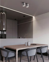 Adjustable LED Round Surface Mount Trimless Downlight GU10 Fixture Cylinder Ceiling Down Spot Light Bedroom Lamp GU10 Fitting