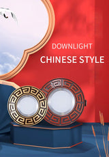 FLKL Chinatown Chinese Style LED Downlight 3W 5W Household Aluminum Alloy And Resin Material Embedded LED Downlight
