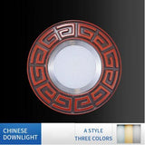 FLKL Chinatown Chinese Style LED Downlight 3W 5W Household Aluminum Alloy And Resin Material Embedded LED Downlight