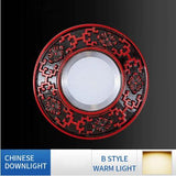 FLKL Chinatown Chinese Style LED Downlight 3W 5W Household Aluminum Alloy And Resin Material Embedded LED Downlight