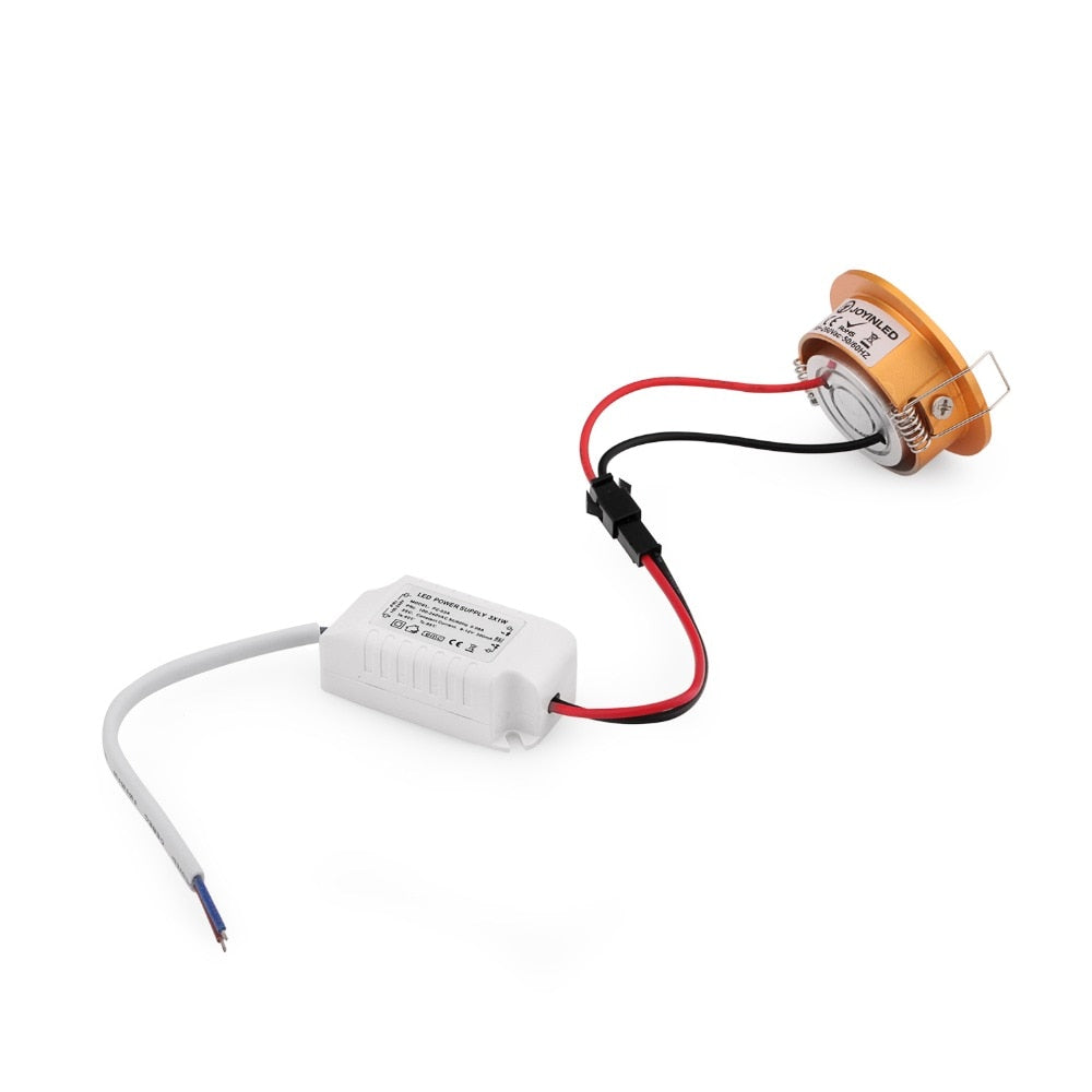 LED Downlight 3W Round COB Lamp AC110V or 220V Led Bulb Bedroom Kitchen Recessed Down Lights Indoor Light