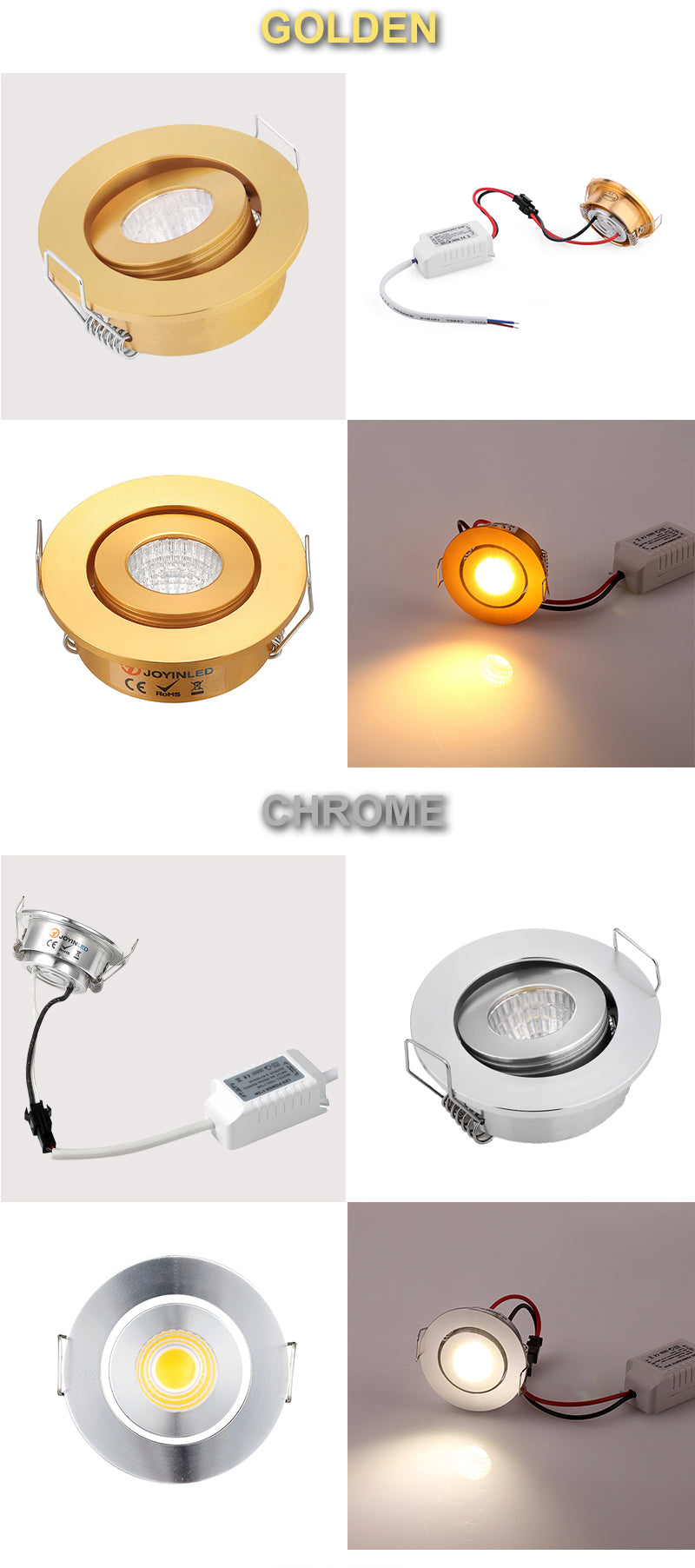 LED Downlight 3W Round COB Lamp AC110V or 220V Led Bulb Bedroom Kitchen Recessed Down Lights Indoor Light