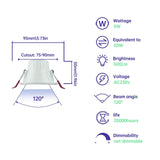 Bathroom Spotlight Household Tooling Embedded Downlight Bulb 6 Pcs 5w Bedroom Kitchen Indoor For Home Kitchen Spot Lighting