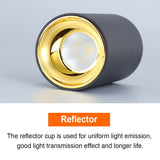Surface Mounted 2 Colors LED Downlight COB Spot Light Anti Glare Ceiling Lamp