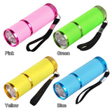 LED Flashlight UV Lamp Portable for Nail Gel Fast Dryer Cure 4 Colors Nail Dryer Mini LED Downlights Makeup Tools 12w 8.7* 2.6cm