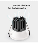 Dimmable COB downlight super bright embedded luminous LED spotlight home interior lighting AC220V anti-glare ceiling light