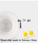 Dimmable COB downlight super bright embedded luminous LED spotlight home interior lighting AC220V anti-glare ceiling light