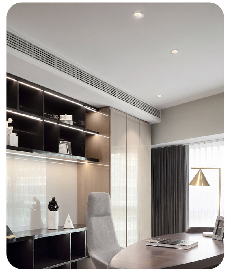 Dimmable COB downlight super bright embedded luminous LED spotlight home interior lighting AC220V anti-glare ceiling light