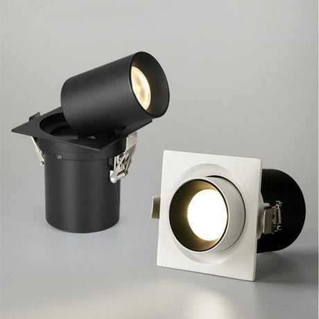 360° rotating flexible COB LED downlight, 9W 12W 18W LED ceiling spotlight, AC85~265V, indoor lighting LED light