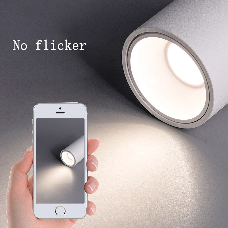 Round Dimmable Surface Mounted LED Downlights 7W 9W 12W 15W 18W COB LED Ceiling Spot Lights AC110-220V LED Lamp Indoor Lighting