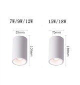 Round Dimmable Surface Mounted LED Downlights 7W 9W 12W 15W 18W COB LED Ceiling Spot Lights AC110-220V LED Lamp Indoor Lighting