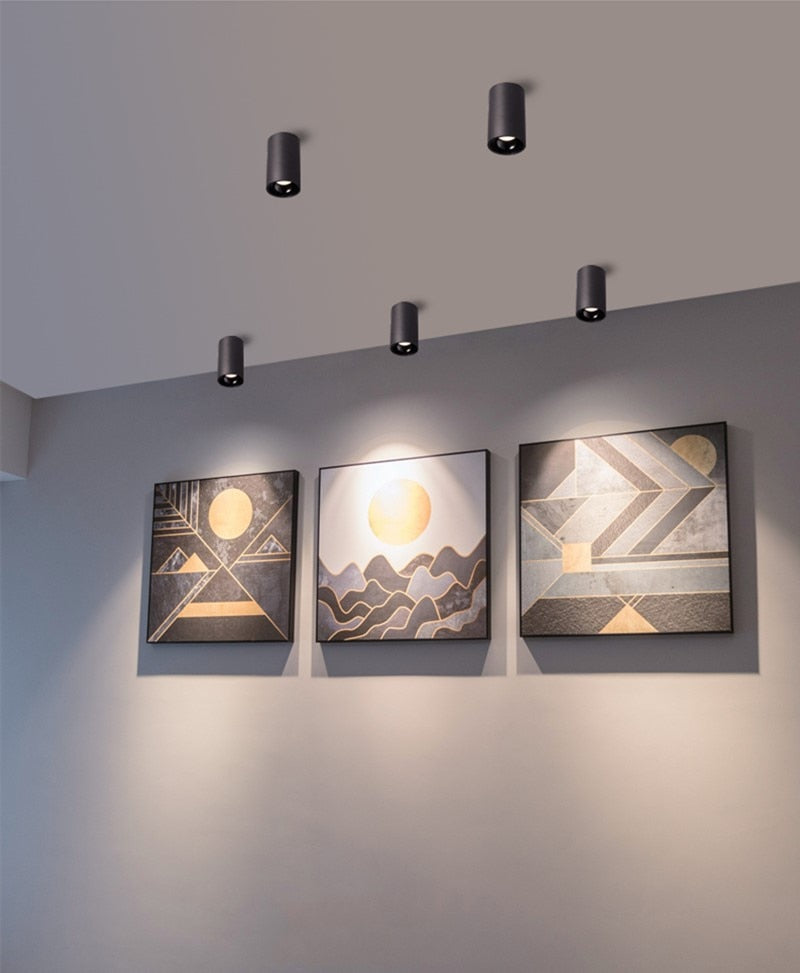 Round Dimmable Surface Mounted LED Downlights 7W 9W 12W 15W 18W COB LED Ceiling Spot Lights AC110-220V LED Lamp Indoor Lighting