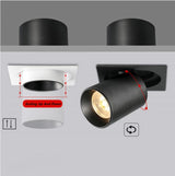 360° rotating flexible COB LED downlight, 9W 12W 18W LED ceiling spotlight, AC85~265V, indoor lighting LED light