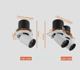 360° rotating flexible COB LED downlight, 9W 12W 18W LED ceiling spotlight, AC85~265V, indoor lighting LED light