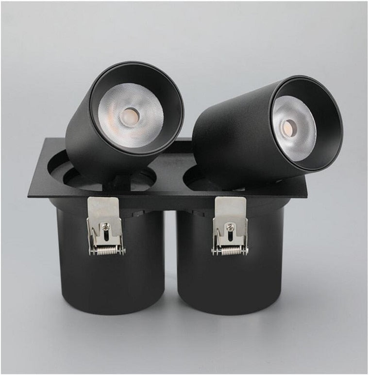 360° rotating flexible COB LED downlight, 9W 12W 18W LED ceiling spotlight, AC85~265V, indoor lighting LED light