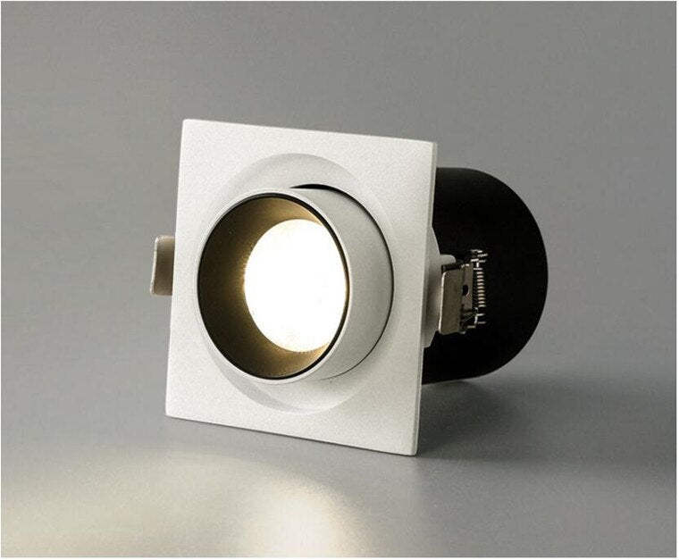 360° rotating flexible COB LED downlight, 9W 12W 18W LED ceiling spotlight, AC85~265V, indoor lighting LED light