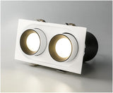 360° rotating flexible COB LED downlight, 9W 12W 18W LED ceiling spotlight, AC85~265V, indoor lighting LED light