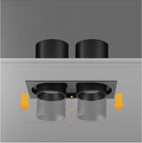 360° rotating flexible COB LED downlight, 9W 12W 18W LED ceiling spotlight, AC85~265V, indoor lighting LED light