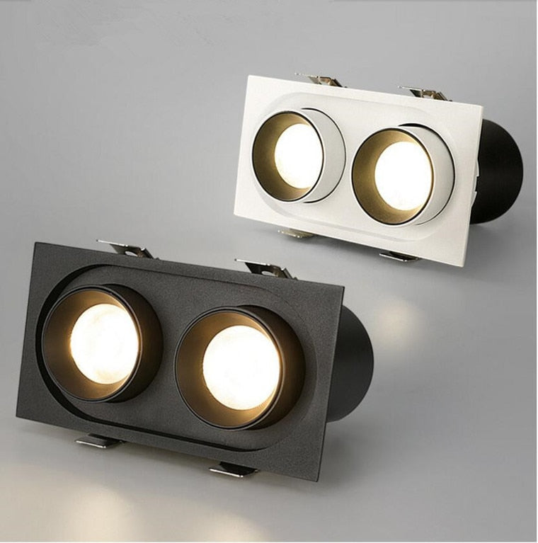 360° rotating flexible COB LED downlight, 9W 12W 18W LED ceiling spotlight, AC85~265V, indoor lighting LED light