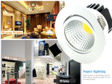 The new Super Bright Recessed LED Dimmable Downlight COB 5W 7W 9W 12W LED Spot light LED decoration Ceiling Lamp AC 110V 220V