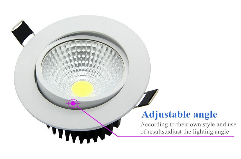 The new Super Bright Recessed LED Dimmable Downlight COB 5W 7W 9W 12W LED Spot light LED decoration Ceiling Lamp AC 110V 220V