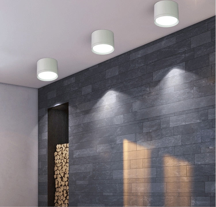 Surface Mounted Ceiling Downlight SMD5730 5W 7W 12W 18W AC85-265V lamp COB Led downlights Ceiling Spot light +led driver