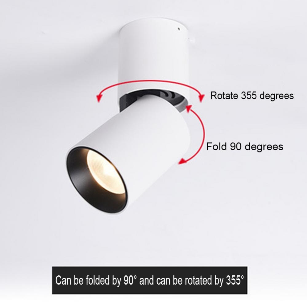 Downlight AC85-265V Folding Rotation LED Downlight Ceiling Spot Lights LED Wall Lamp for Indoor Lighting