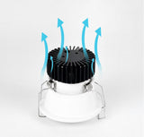 Narrow Border Anti-glare Dimmable Recessed COB LED Downlights AC85-265V 9W 12W 15W 20W LED Ceiling Lamps Hotel Villa Lighting