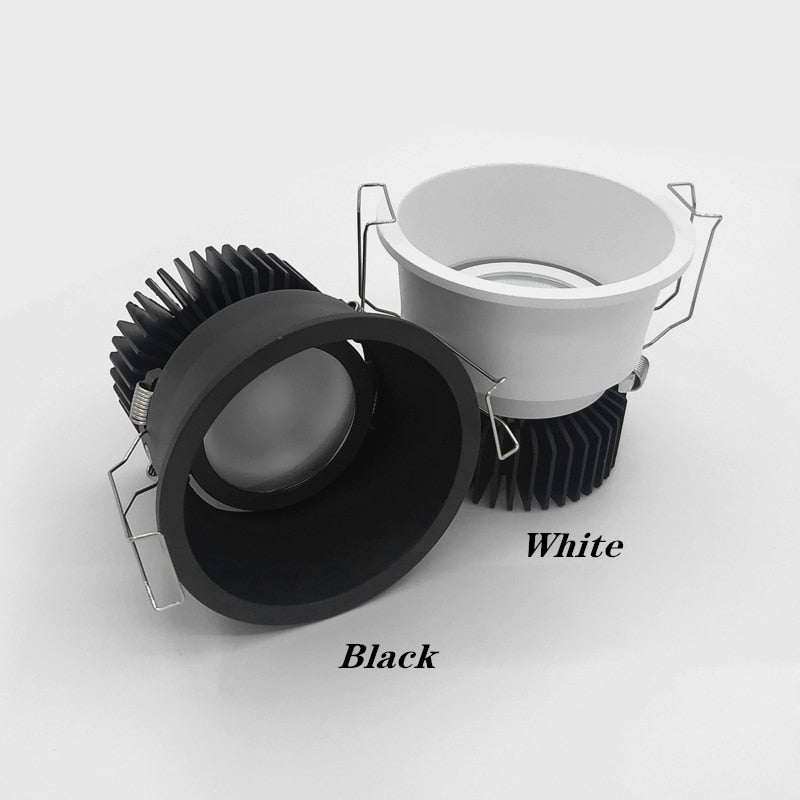 Narrow Border Anti-glare Dimmable Recessed COB LED Downlights AC85-265V 9W 12W 15W 20W LED Ceiling Lamps Hotel Villa Lighting