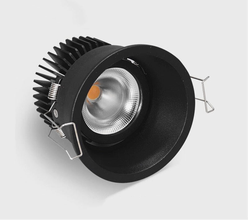 Narrow Border Anti-glare Dimmable Recessed COB LED Downlights AC85-265V 9W 12W 15W 20W LED Ceiling Lamps Hotel Villa Lighting